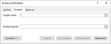 Suchen und ersetzen