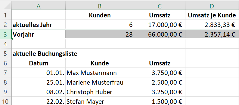 Excel Zeile ausblenden