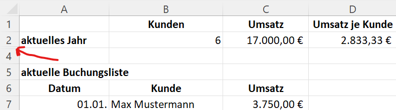 Excel Zeile ausblenden
