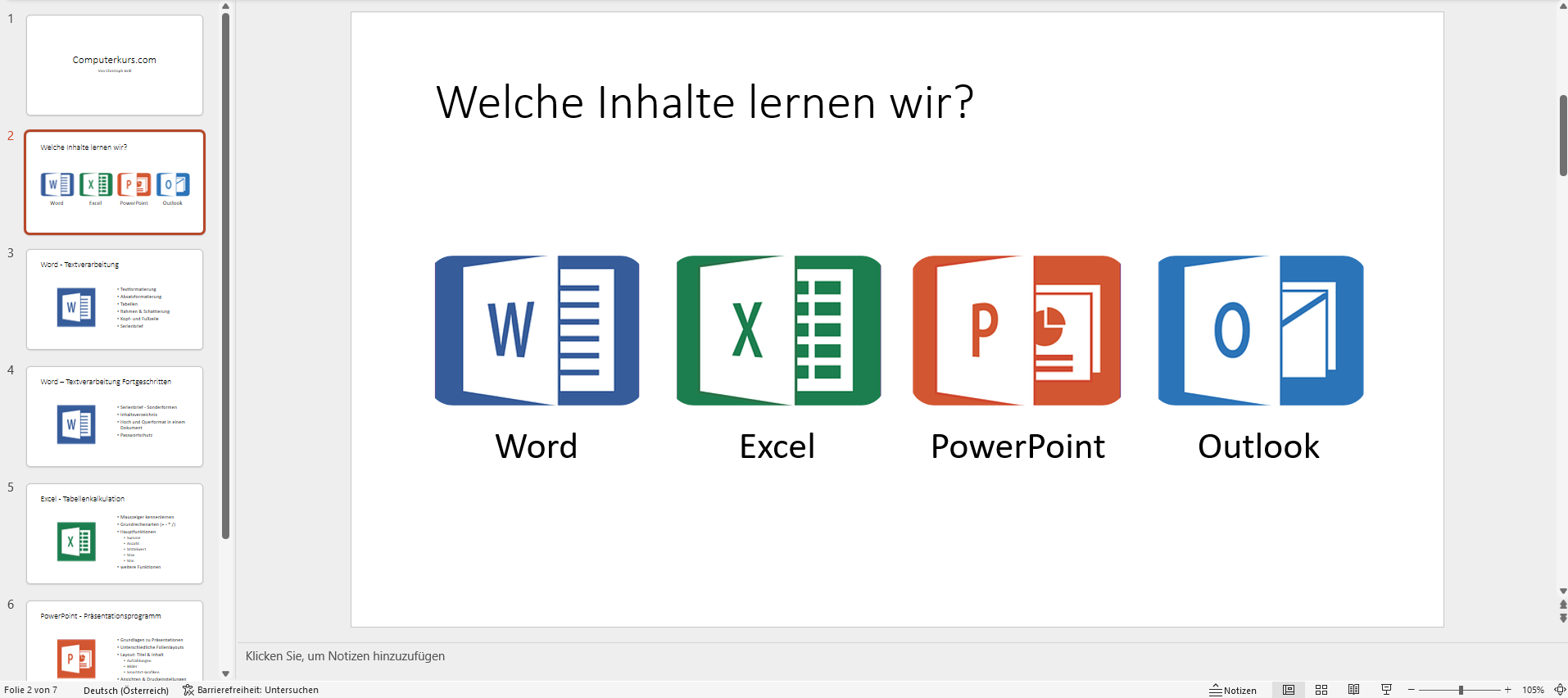 PowerPoint Ansicht