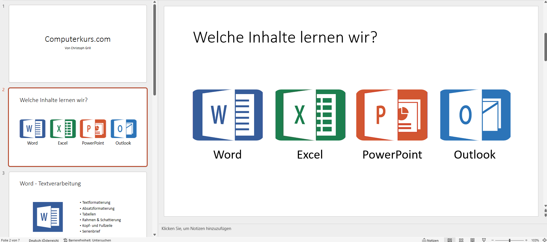 PowerPoint Ansicht