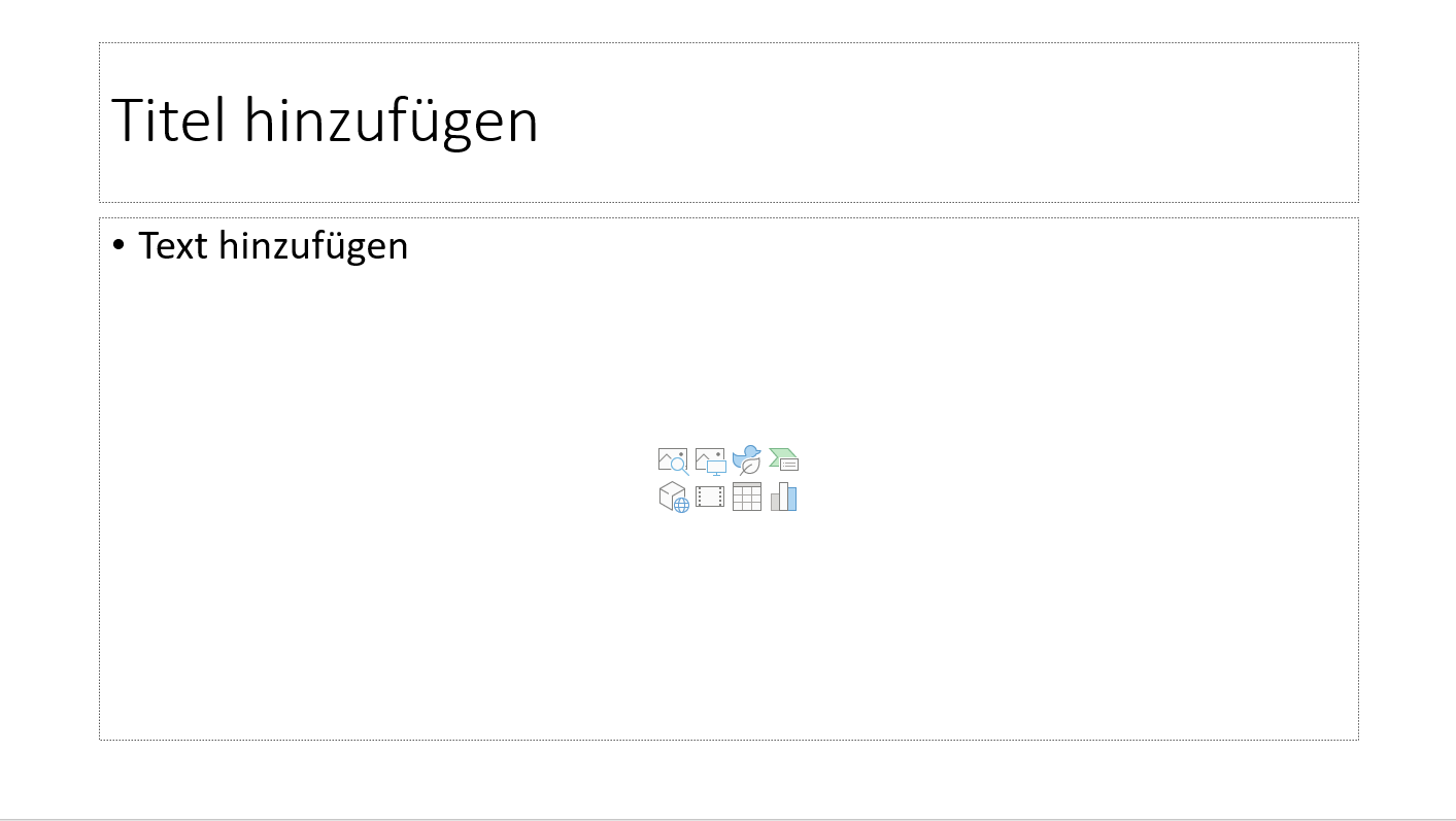PowerPoint Folienlayout Titel und Inhalt