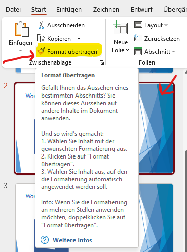 PowerPoint Folie duplizieren