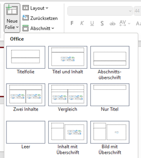 PowerPoint Folienlayouts