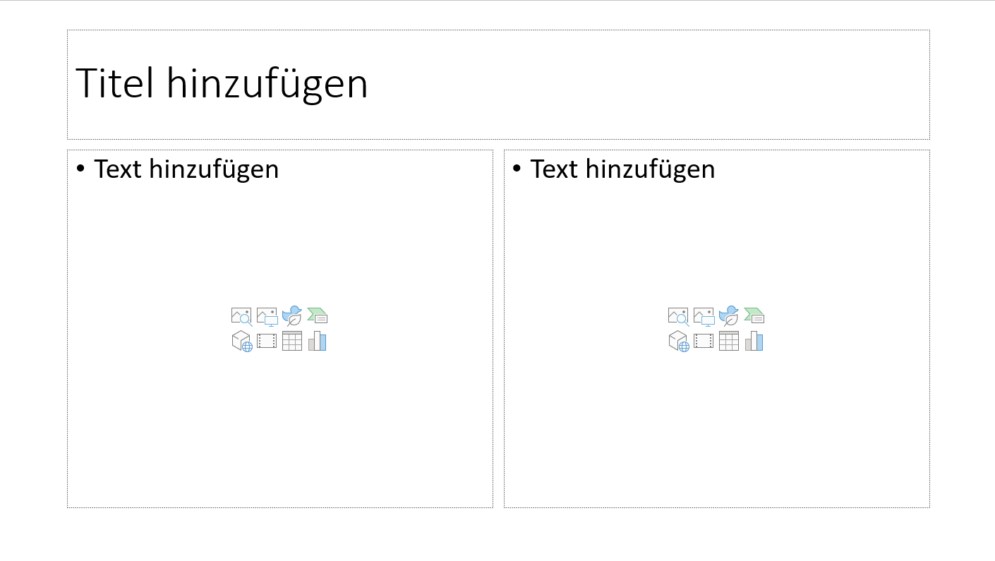 PowerPoint Folienlayout zwei Inhalte