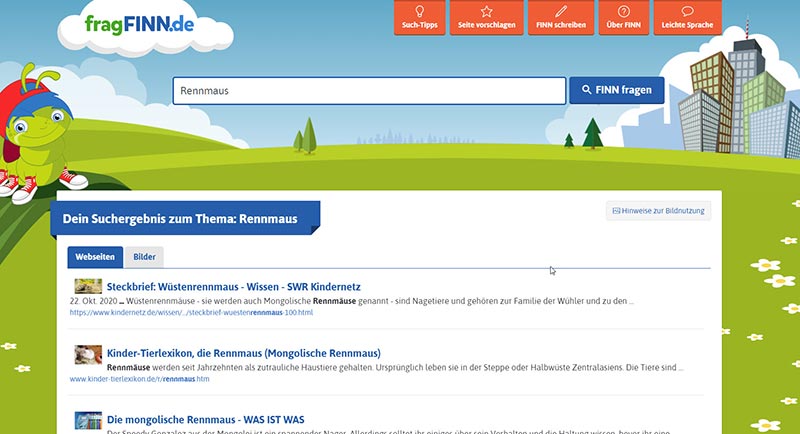 fragFinn Kindersuchmaschine fragFinn Kindersuchmaschine