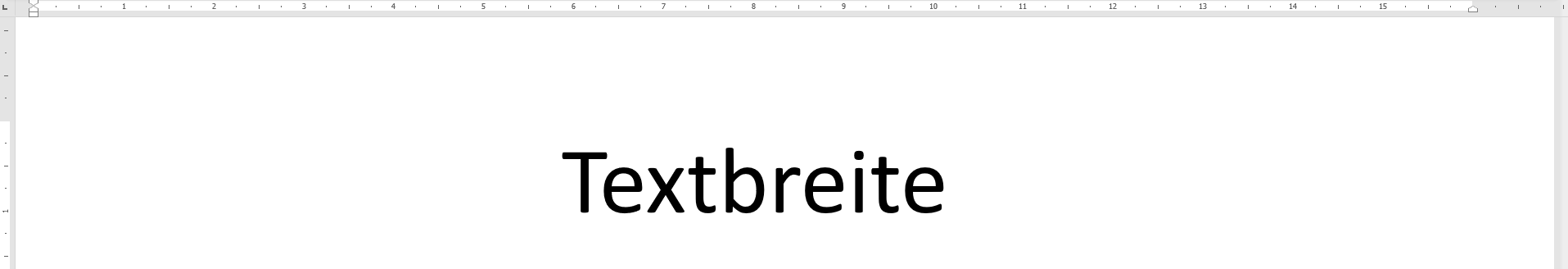Word Ansicht Textbreite