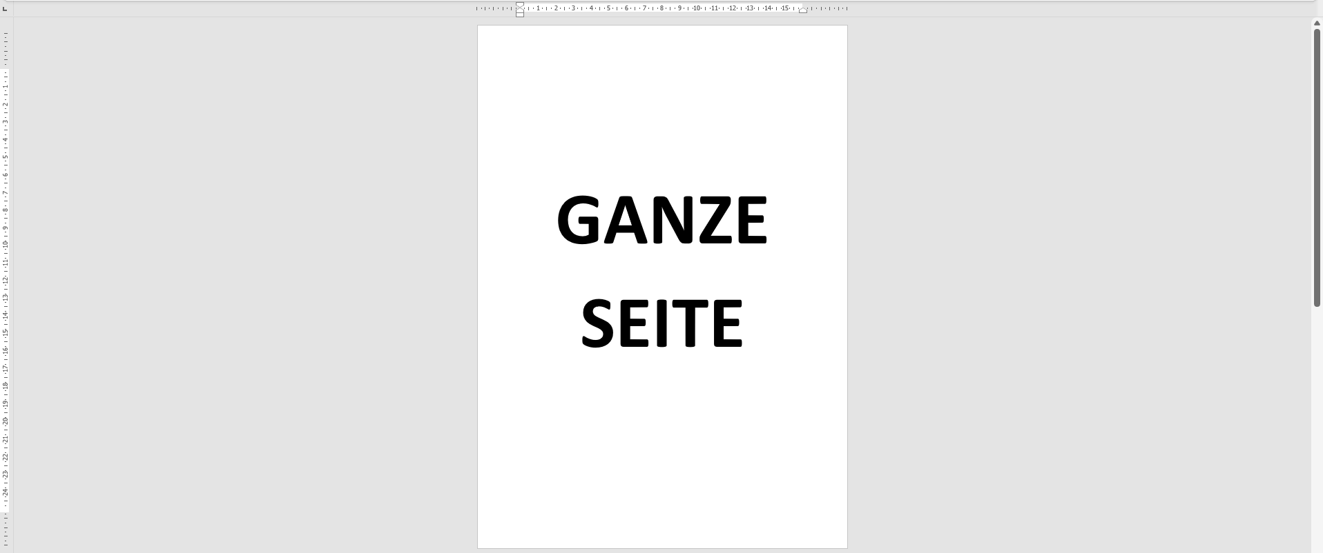 Word Ansicht ganze Seite
