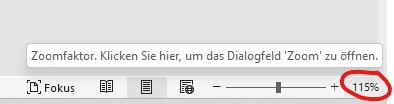 Word Ansicht