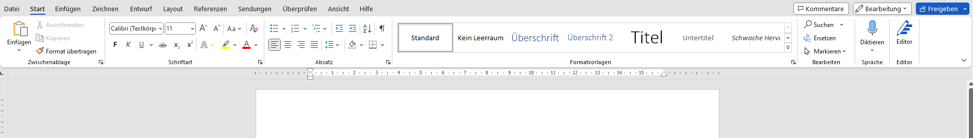 Word Symbolleiste verschwindet