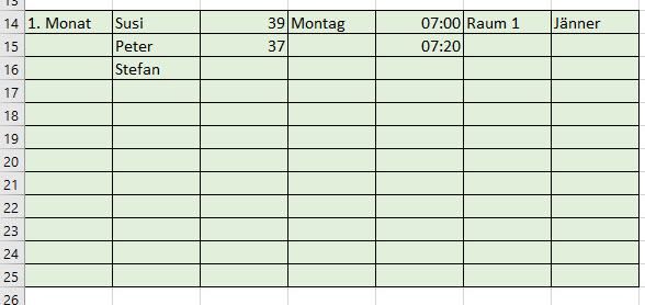Excel Autoausfüllen