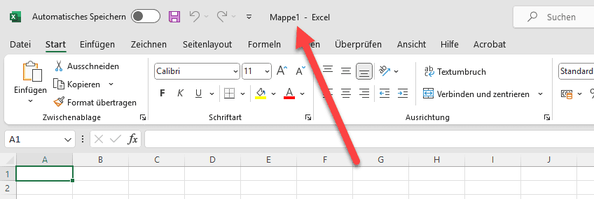 Excel Arbeitsmappe