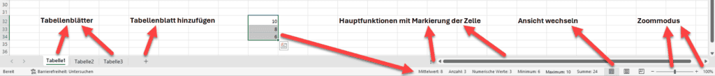Excel Benutzeroberfläche2